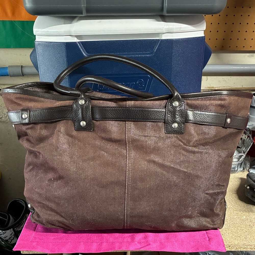 Banana Republic Brown and Black Tote Bag